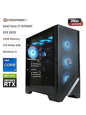 Text reads 'TECHPOWERUP, RTX 3070'. Gaming PC tower case with tempered glass side panel showing blue LED fans and RTX graphics card installed.